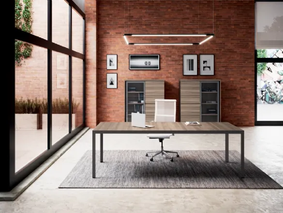 Mobile Ufficio Direzionale D1 08 in melaminico effetto legno e metallo di Colombini Office