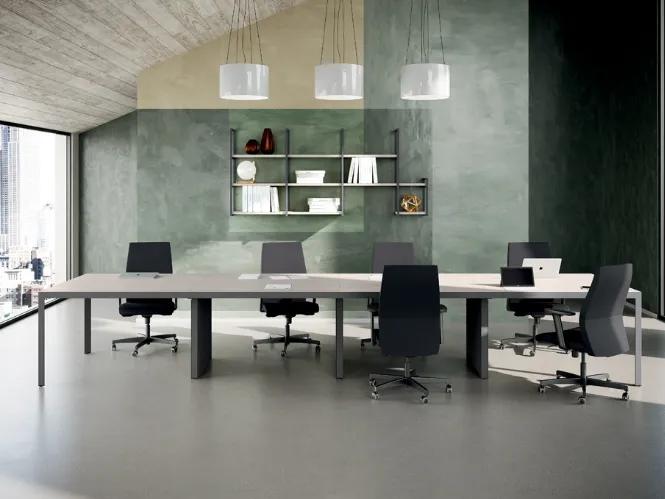 Scrivania Direzionale D1 04 in melaminico e metallo di Colombini Office