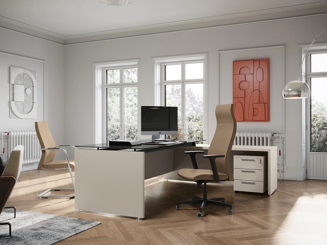 Scrivania Direzionale Go Easy Vetro di Colombini Office