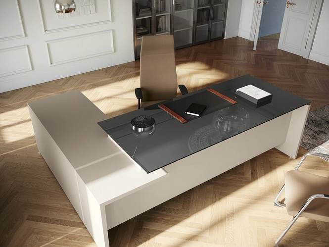 Scrivania Direzionale Go Easy Vetro di Colombini Office