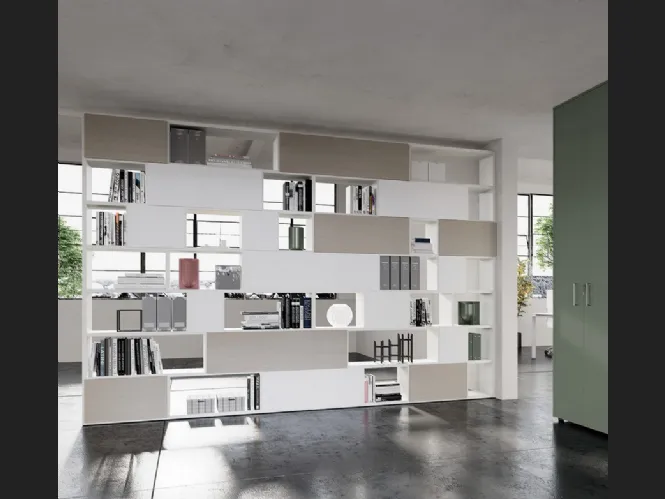 Libreria divisoria in laccato opaco e melaminico di Colombini Office