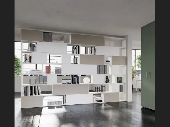 Libreria divisoria in laccato opaco e melaminico di Colombini Office