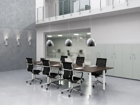 Scrivania Operativa Loft 04 in melaminico e metallo di Colombini Office